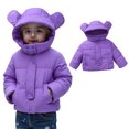 thumbnail image 1 of Teens Winter Coat for Boys Hooded Puffer Jacket Kids Purple Jacket Boys Full-Zip Long Sleeve Waterproof Kids Thicken Jacket 11-12 Years Boy Jacket, 1 of 4