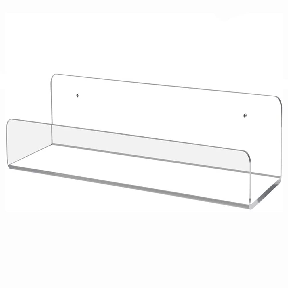 Teensery Clear Acrylic Floating Shelf Wall Mounted Display Shelf U