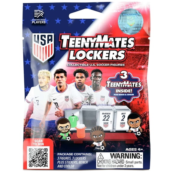 USA Mens Soccer TEENYMATES Lockers Blind Mystery Pack
