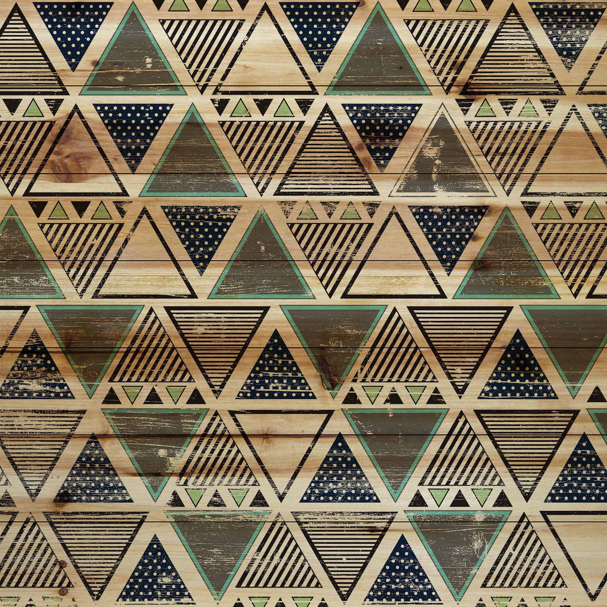 "Teepee Land" Painting Print on Natural Pine Wood