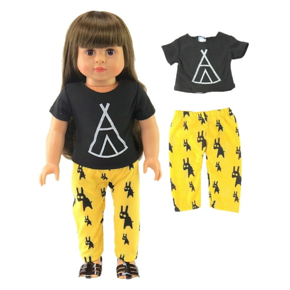 Teepee Pajamas Set Outfit for 18inch Dolls | American Fashion World