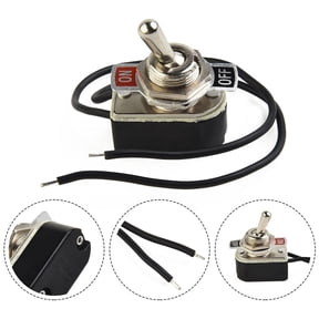 Teerees 1pcs onoff Rocker toggle Switch Prewired Spst 6A 125V with Wire Panel Cutout 12mm Electrical Switch for Various Applications