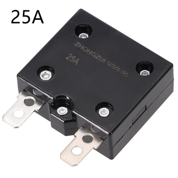 Teerees 25A Reset Relay Fuse Automatic Reset Overload Switch for Electric Cars And Remote Control Vehicles 5A to 30A Amp Ratings