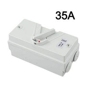 Teerees 35A Enclosed Single Phase Motor Disconnect Switch, Waterproof Protective Disconnect Breaker Box for Motor Circuit Safety Cut Off Control