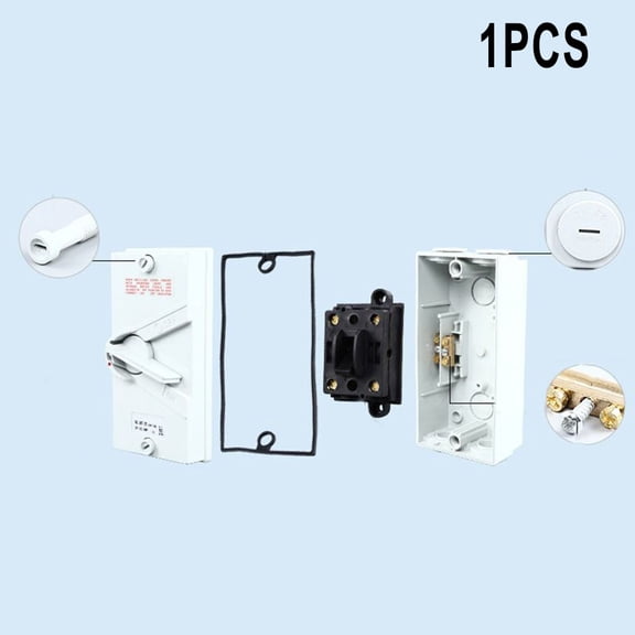 Teerees 4P-20A 1Pcs Ip65 3P/4Poles 20A 32A 63Amp Outdoor Waterproof Disconnect Switch 3P/4Poles 20A 32A 63Amp Outdoor Waterproof Disconnect