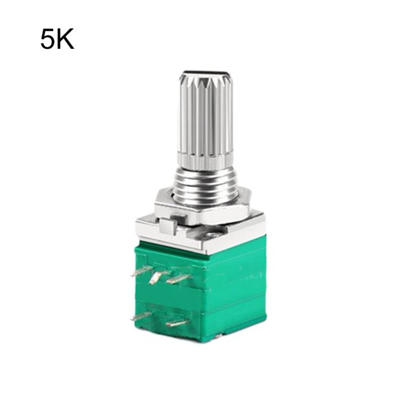 Teerees 5Pin B5K Linear Potentiometer 5Pin Potentiometer Volume Controls Control Device Electrical Equipment Knurled Shaft Electrical Control
