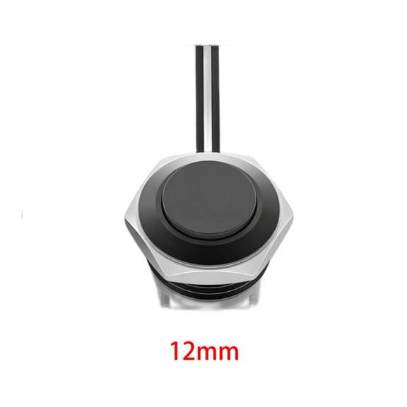 Teerees B 12mm Button Switch Self-Resetting Short Model Waterproof Metal Pushbutton