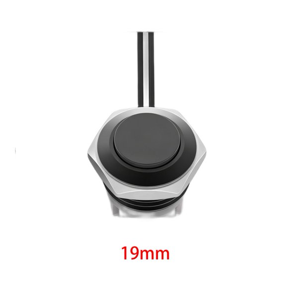 Teerees B 19mm Button Switch Self-Resetting Short Model Waterproof Metal Pushbutton