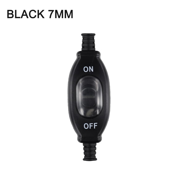 Teerees BlACk 7mm Ip65 Waterproof inline Switch for Electronics Reliable Silver ContACt Double Cut Design for Outdoor And indoor Use