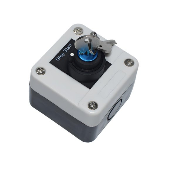 Teerees C 1Pc Two-Position with Key 10A Rotary Button Box Switch Waterproof for industrial Control ACcessories Easy installation