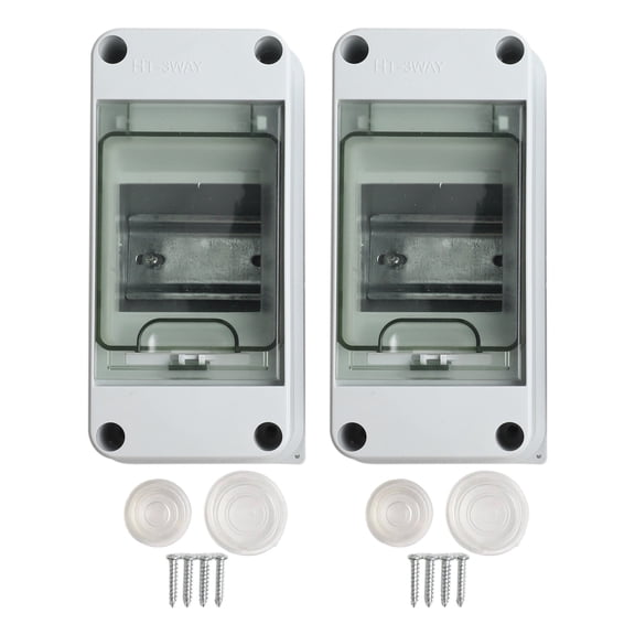 Teerees Weatherproof 3 Way Power Distribution Boxes Pack of 2 for indoor Outdoor Use