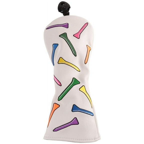 Tees Pattern Golf Club Cover for Driver,Fairway,Hybrids-Golf Driver Headcover/Golf Fairway Wood/Hybrid Club