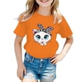thumbnail image 1 of Tees Shirts Baby Cute Graphic Round Neck Short Sleeve Tee Summer Casual T Shirt Baby T Shirts Tops Orange 7 Years-8 Years, 1 of 6