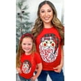 thumbnail image 1 of Plaid Santa Merry Christmas Y'all Red T-Shirt, 1 of 9