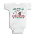 thumbnail image 1 of TeesAndTankYou All I Want For Christmas Is Mew Baby Onesie Infant One Piece Bodysuit 12 Months White, 1 of 4