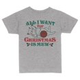 thumbnail image 1 of TeesAndTankYou All I Want For Christmas Is Mew Toddler Kids T-Shirt 2T Heather Grey, 1 of 4