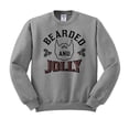 thumbnail image 1 of TeesAndTankYou Bearded And Jolly Christmas Sweatshirt Unisex Small Grey, 1 of 4