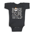thumbnail image 1 of TeesAndTankYou Bone To Be Wild Baby Onesie Infant One Piece Bodysuit 6 Months Black, 1 of 4