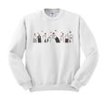 thumbnail image 1 of TeesAndTankYou Cat Paws Hearts Valentines Day Sweatshirt Unisex 4X-Large White, 1 of 4