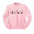 thumbnail image 1 of TeesAndTankYou Cat Paws Hearts Valentines Day Sweatshirt Unisex Large Pink, 1 of 4