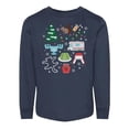 thumbnail image 1 of TeesAndTankYou Christmas Icons Toddler Kids Long Sleeve T-Shirt 5T Navy, 1 of 4
