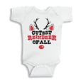 thumbnail image 1 of TeesAndTankYou Cutest Reindeer Of All Christmas Baby Onesie Infant One Piece Bodysuit 18 Months White, 1 of 4