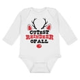 thumbnail image 1 of TeesAndTankYou Cutest Reindeer Of All Christmas Long Sleeve Baby Onesie Infant One Piece Bodysuit Newborn White, 1 of 4
