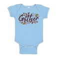 thumbnail image 1 of TeesAndTankYou Gather Thanksgiving Baby Onesie Infant One Piece Bodysuit 6 Months Light Blue, 1 of 4