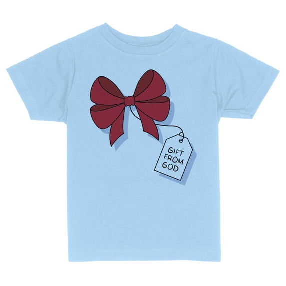 TeesAndTankYou Gift From God Christmas Toddler Kids T-Shirt 2T Light Blue
