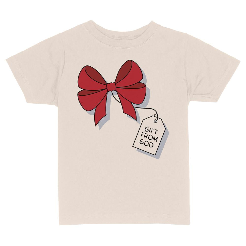 TeesAndTankYou Gift From God Christmas Toddler Kids T-Shirt 3T Heather Grey
