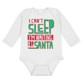 thumbnail image 1 of TeesAndTankYou I Can't Sleep, I'm Waiting For Santa Christmas Long Sleeve Baby Onesie Infant One Piece Bodysuit 12 Months White, 1 of 4
