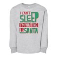 thumbnail image 1 of TeesAndTankYou I Can't Sleep, I'm Waiting For Santa Christmas Toddler Kids Long Sleeve T-Shirt 2T Heather Grey, 1 of 4