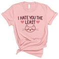 thumbnail image 1 of TeesAndTankYou I Hate You The Least Cat Funny Valentines Day Shirt Unisex X-Large Pink, 1 of 4