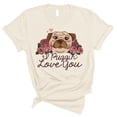 thumbnail image 1 of TeesAndTankYou I Puggin' Love You Pug Valentines Day Shirt Unisex Small Natural, 1 of 4