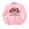 thumbnail image 1 of TeesAndTankYou I Puggin' Love You Pug Valentines Day Sweatshirt Unisex Small Pink, 1 of 4