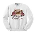 thumbnail image 1 of TeesAndTankYou I Puggin' Love You Pug Valentines Day Sweatshirt Unisex Small White, 1 of 4