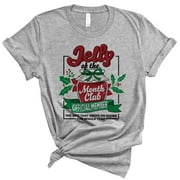 TeesAndTankYou Jelly Of The Month Club Christmas Shirt Unisex X-Large Grey