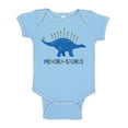thumbnail image 1 of TeesAndTankYou Menora-saurus Hanukkah Baby Onesie Infant One Piece Bodysuit Newborn Light Blue, 1 of 4
