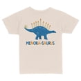 thumbnail image 1 of TeesAndTankYou Menora-saurus Hanukkah Toddler Kids T-Shirt 3T Natural, 1 of 4