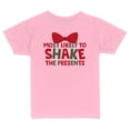 thumbnail image 1 of TeesAndTankYou Most Liklely To Shake The Presents Funny Christmas Toddler Kids T-Shirt 3T Light Pink, 1 of 4