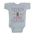 thumbnail image 1 of TeesAndTankYou Not My Gumdrop Buttons Gingerbread Man Christmas Baby Onesie Infant One Piece Bodysuit 6 Months Heather Grey, 1 of 4