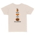 thumbnail image 1 of TeesAndTankYou Peace Love And Halloween Toddler Kids T-Shirt 3T Natural, 1 of 4