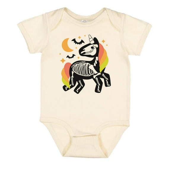 TeesAndTankYou Skeleton Unicorn Baby Onesie Infant One Piece Bodysuit 24 Months Natural