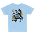 thumbnail image 1 of TeesAndTankYou Skeleton Unicorn Toddler Kids T-Shirt 4T Light Blue, 1 of 2