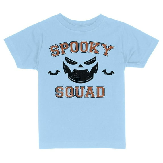 TeesAndTankYou Spooky Squad Toddler Kids T-Shirt 4T Light Blue