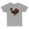 thumbnail image 1 of TeesAndTankYou Turkey Football Thanksgiving Toddler Kids T-Shirt 2T Heather Grey, 1 of 4