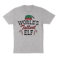 thumbnail image 1 of TeesAndTankYou World's Tallest Elf Christmas Shirt Unisex 2X-Large Grey, 1 of 4