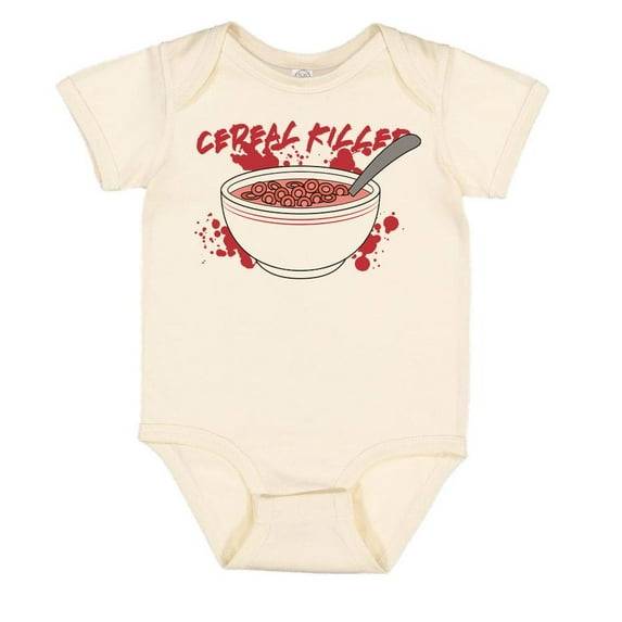 TeesAndTankyou Cereal Killer Baby Onesie Infant One Piece Bodysuit 6 Months Natural