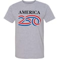 thumbnail image 1 of Teeso 250 Anniversary USA Shirt, America 250 Classic Logo Heathered Tee, 4th of July Merchandise T-Shirt, White L, 1 of 7