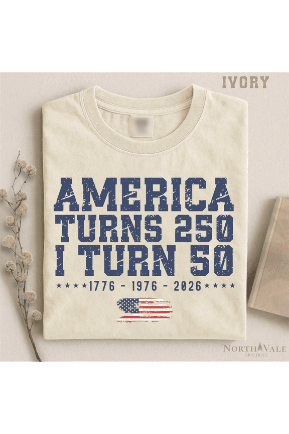 America Turns 250 I Turn 50 Retro Shirt, Vintage 50th Birthday Tshirt 1976, Patriotic 50th Birthday Gift, 1776 1976 2026, Black L